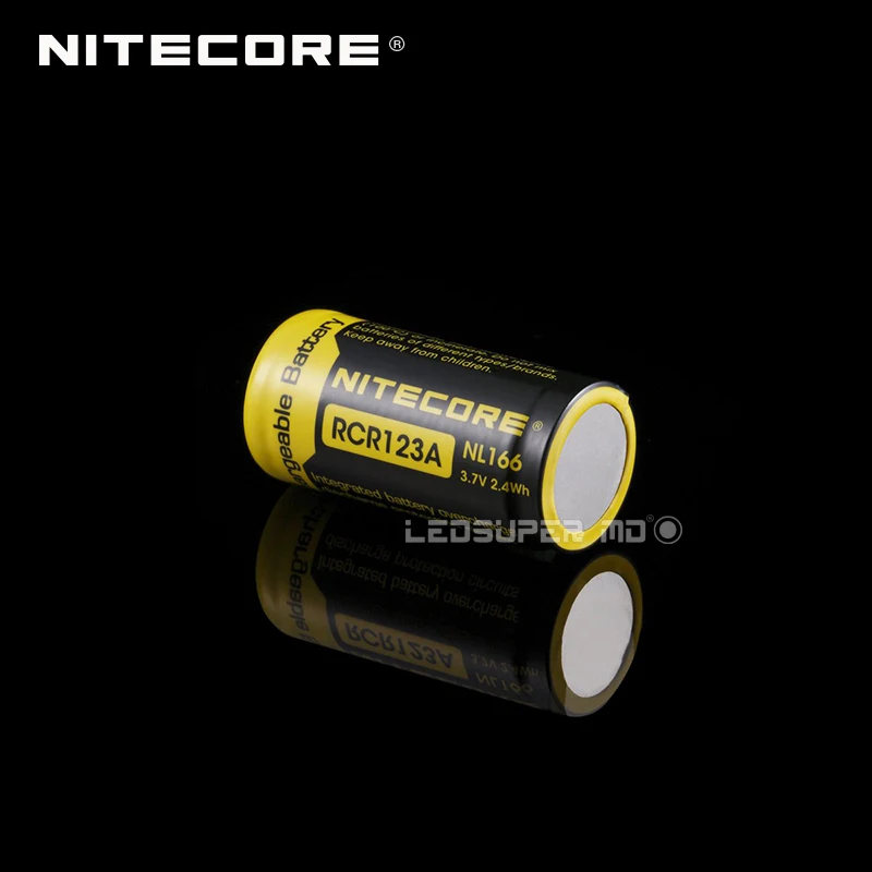 2 шт. Nitecore NL166 RCR123A литий-ионный аккумулятор с 650mAh 3,7 V WH