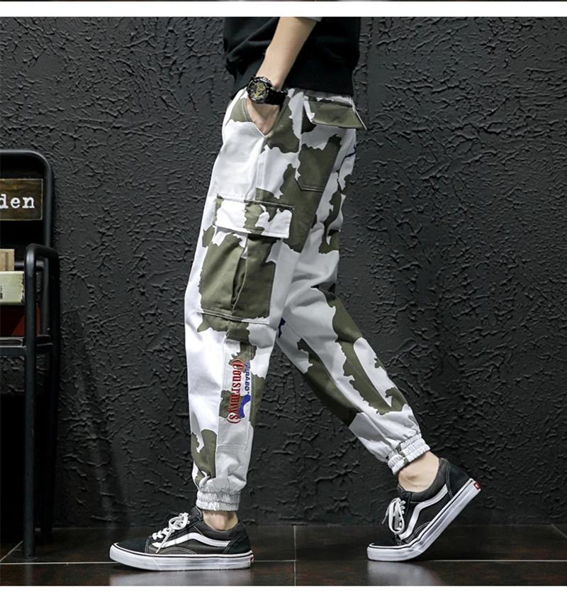  High Street Trousers Men Streetwear Pantalon Hombre Fashion   (2)