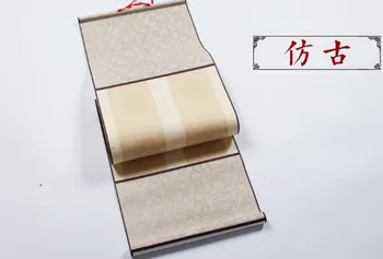 

Scroll framed scroll antithetical couplet calligraphy works blank medium seven Wu Yan Anhui Xuan