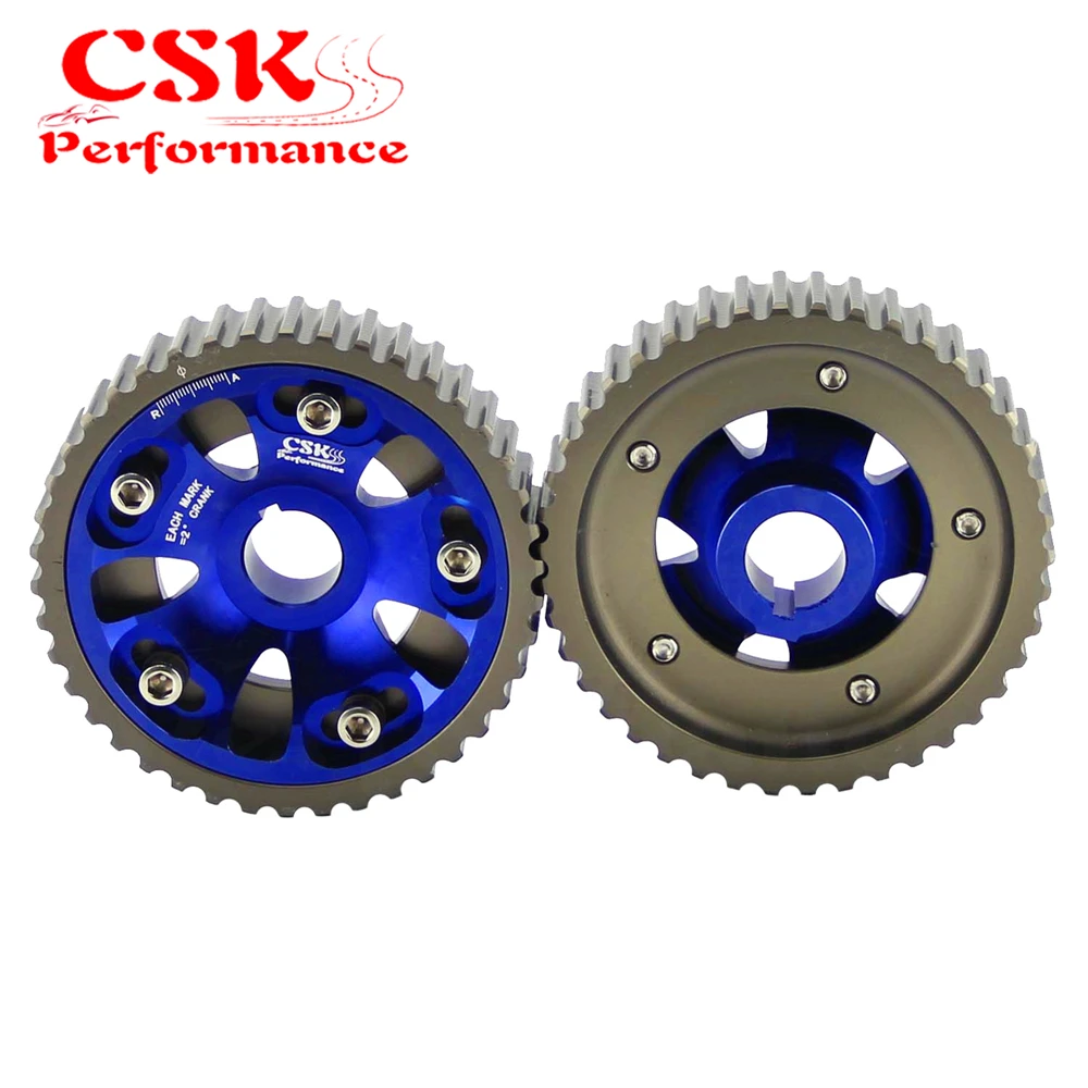 2pcs Adjustable Billet Cam Gears Fits For 93 01 Hon da Prelude H22 DOHC