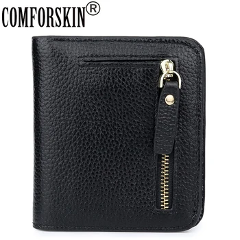 

COMFORSKIN Carteira Feminina 2020 New Arrivals Luxurious 100% Genuine Leather European and American Simple Style Women Purses
