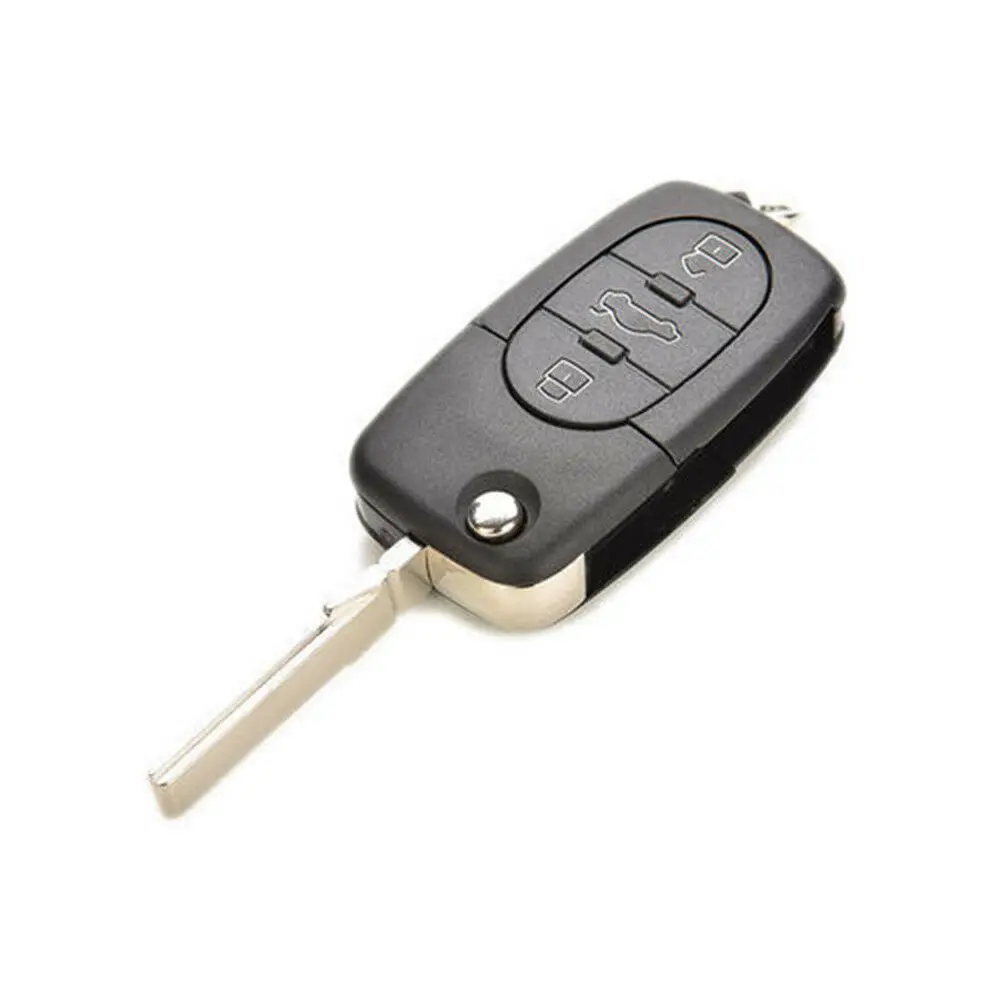 

3 Buttons Flip Car Key Remote Folding Key Cover Shell Fob Case Key For Audi A2 A3 A4 A4L A6 A6L A8 S5 Q7 TT Without chip battery