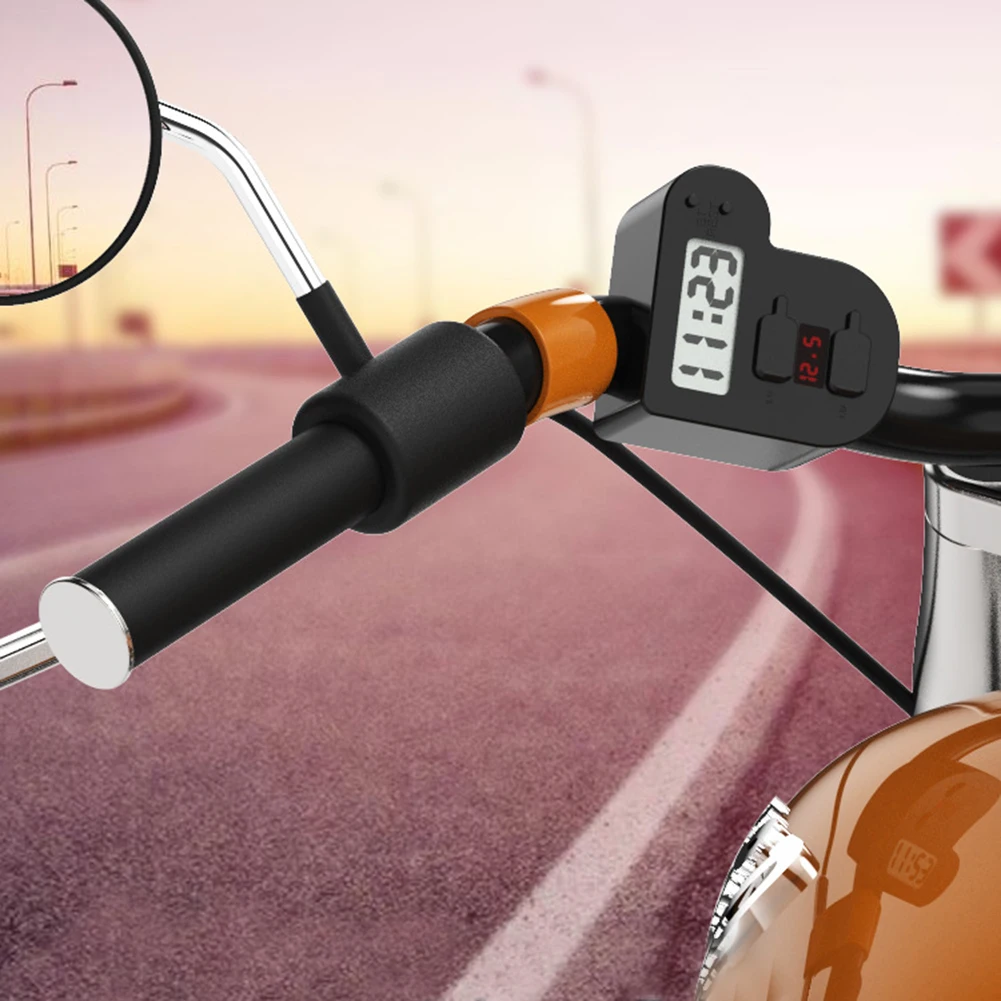 Мотоцикл мобильный телефон двойной зарядное устройство usb 2.1A Цифровой вольтметр датчик Авто Зарядка 2 порта для iPhone samsung