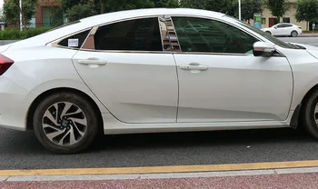 

Stainless steel Exterior Window Sill Lid Trims car accessories for honda civic 2016 2017 2018 10th civic Car Styling