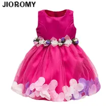 JIOROMY/Новое модное платье с блестками и цветочным узором; праздничное платье принцессы для дня рождения и свадьбы; одежда для маленьких девочек; Детские платья; k1