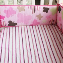 Промо-акция! 5 шт. вышивка детское постельное белье Комплект для кровати вокруг ребенка хлопковая кроватка вокруг безопасных бамперов кровать вокруг,(4 бампера+ крышка кровати