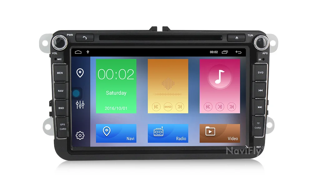 Sale 2GB+32GB 8" Android 9.1 Car radio GPS Navigation for Skoda Octavia VW golf 5 6 touran passat B5 B6 7708 IC Radio FM RDS WIFI 10