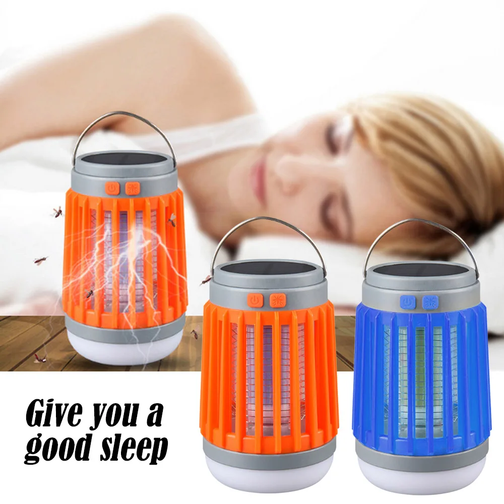 

Behogar Waterproof Solar USB Powered LED Camping Mosquito Repellent Trap Lamp Light with 5 Lighting Modes for Indoor Outdoor