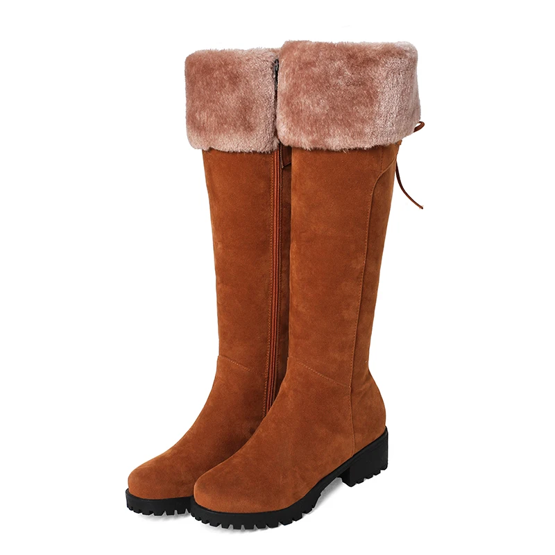 Pritivimin FN219/женская зимняя обувь ручной работы; теплые шерстяные плюшевые сапоги до колена; большие размеры