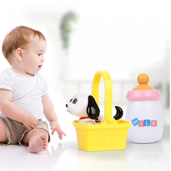 

Funny Robot Dog Toys Electronic Pet Dog Induction Sucking Tongue Stick Out Drink Milk Bottle Kids Intellectual Development Gifts