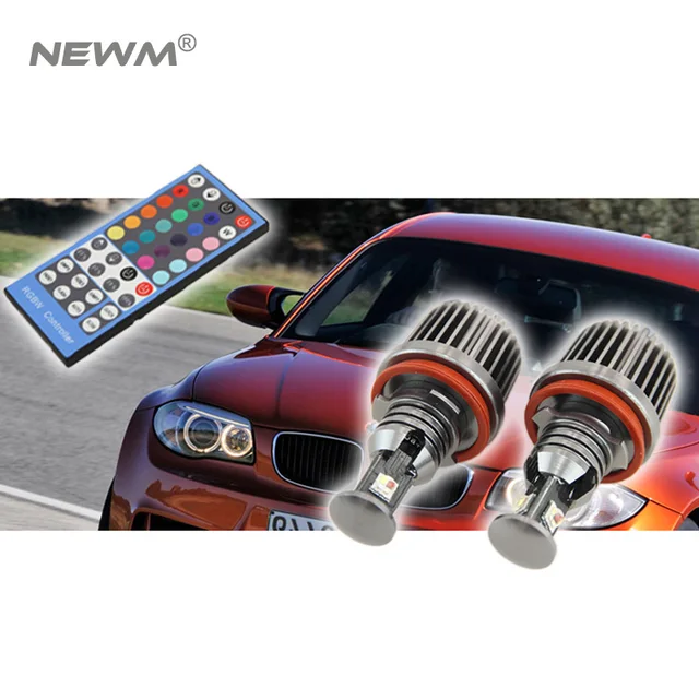 72W IR control RGB H8 LED Angel Eyes Color Change LED marker bulb halo