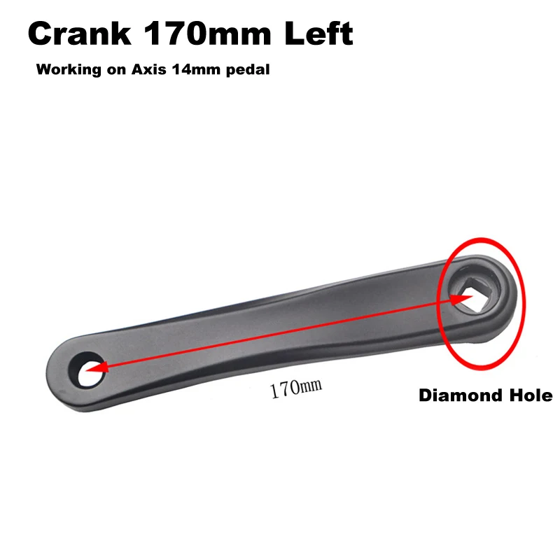 Горный велосипед crank 170 мм Велосипедный Спорт квадратное отверстие кривошипно ромбовидные отверстия шатуны Ремонт Часть левый шатун