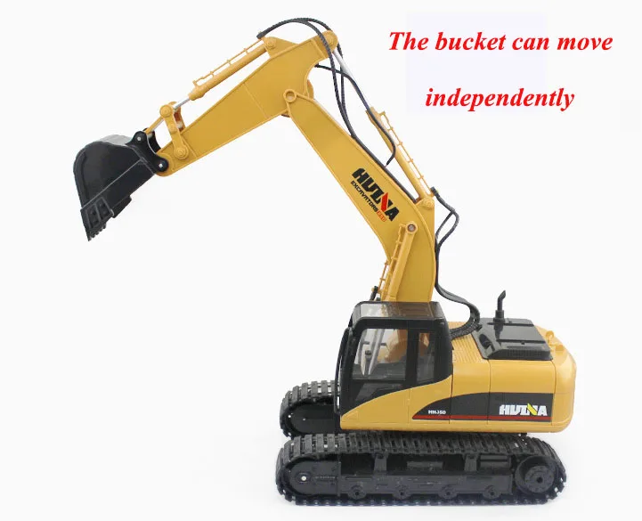 HuiNa Toys 1350 15 Channel 2.4G 112 RC Excavator Charging 112 RC Car With Battery RTG (7)