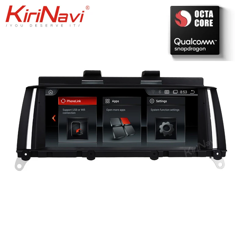 Discount KiriNavi 8 Core 4+64G 10.25" 2 din car radio Android 9.0 auto multimedia stereo dvd gps for BMW X3 F25 automotivo head unit WIFI 3