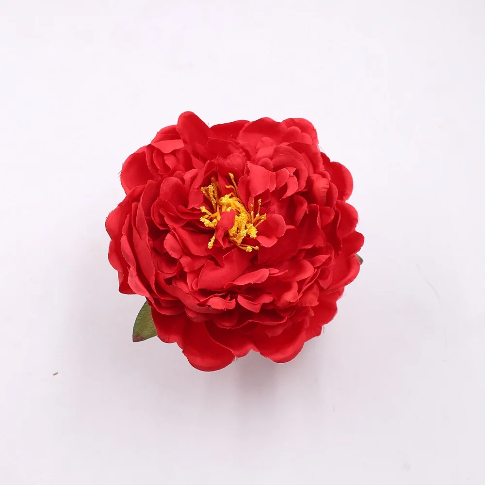 1 шт. высокое качество искусственный цветок пиона моделирование DIY шелковая Цветочная головка для свадьбы дома вечерние украшения высокого качества цветок - Цвет: red