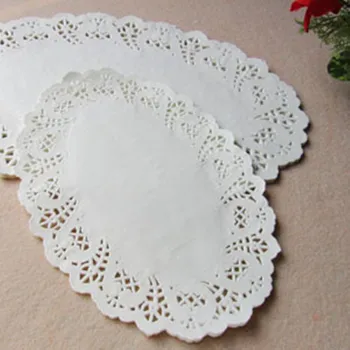 

100pcs oval 19*26cm paper doilies doyleys placemat craft for wedding tableware scrapbooking decoration 100pcs/lot