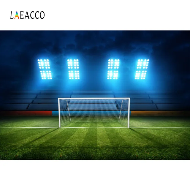 Laeacco Football Soccer Stadium Field Goal Interior Baby Photography Backgrounds Custom Laeacco Football Soccer Stadium Field Goal Interior Baby Photography Backgrounds Custom