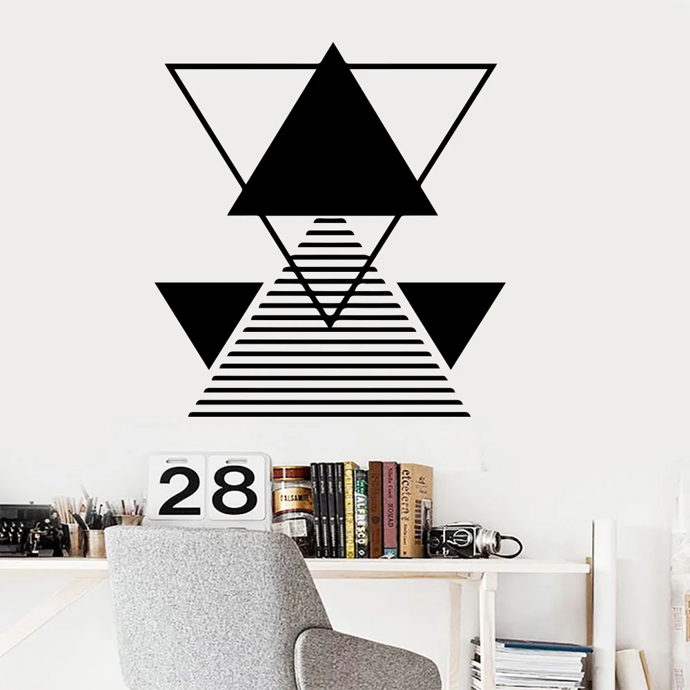 

3D Pattern Geometry Math Wall Sticker study Room Bedroom classroom House Decoration Vinyl Wallpaper kids room wallstickers