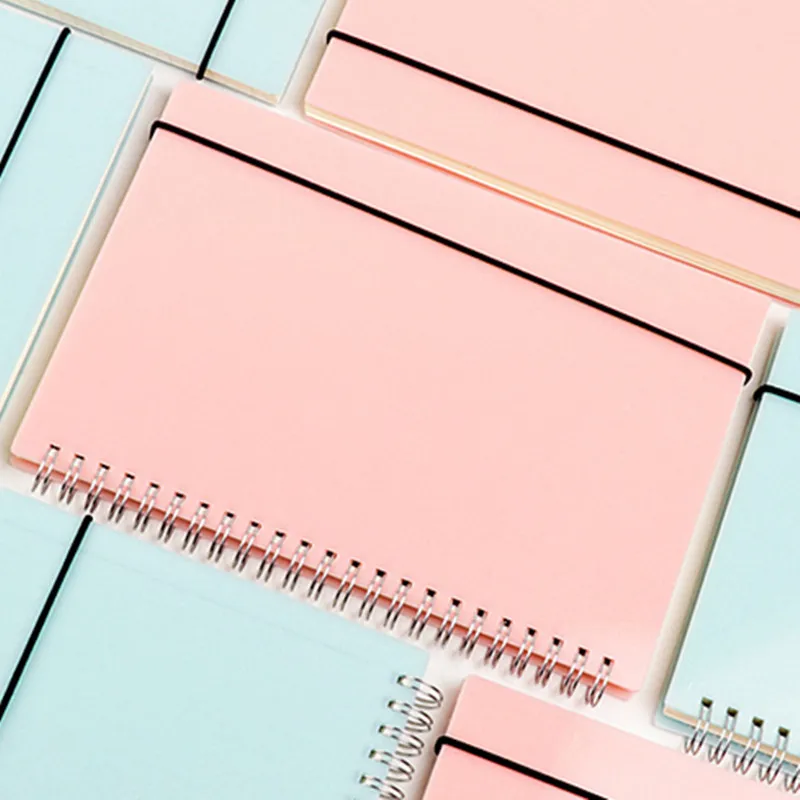 Korean A5 Coil Notebook Colored Craft Cover Spiral Composition Notepad Dot Grid Blank Line for Accounts Recording Daily Memos Korean A5 Coil Notebook Colored Craft Cover Spiral Composition Notepad Dot Grid Blank Line for Accounts Recording Daily Memos