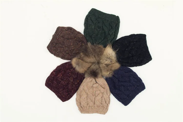 2018 New Winter Double-layer Hats Women Beanie Hat Fashion Thickening Knitted Wool Hand Made Twist Hats for Girls Pom Caps HC08 (6)