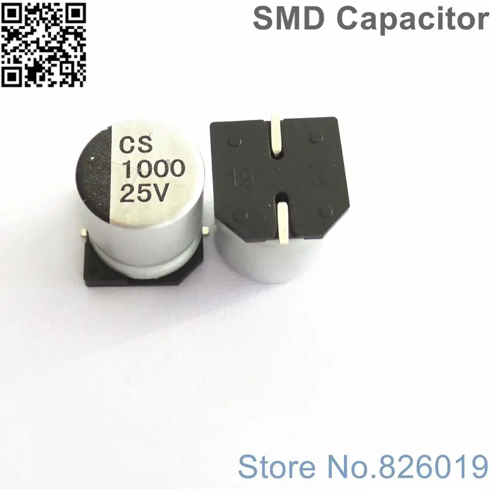 50 шт./лот 25 в 1000 мкФ SMD алюминиевые электролитические конденсаторы Размер 12 5*13 | Отзывы и видеообзор