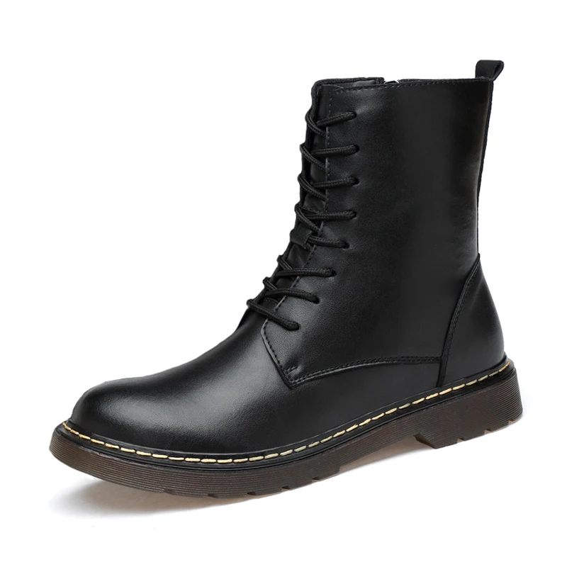 Lover's Genuine Leather Hiking Shoes Ankle Martin Boots Woman Winter