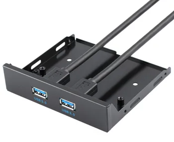 

Free shipping New 3.5" Floppy Bay Internal 20 Pin 2 Ports USB 3.0 Front Panel Bracket Cable usb3.0 to 20pin/19pin