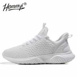 Hemmyi/2019; женская обувь для бега; однотонные черные, белые, розовые дышащие удобные кроссовки; легкая мягкая спортивная обувь из сетчатого