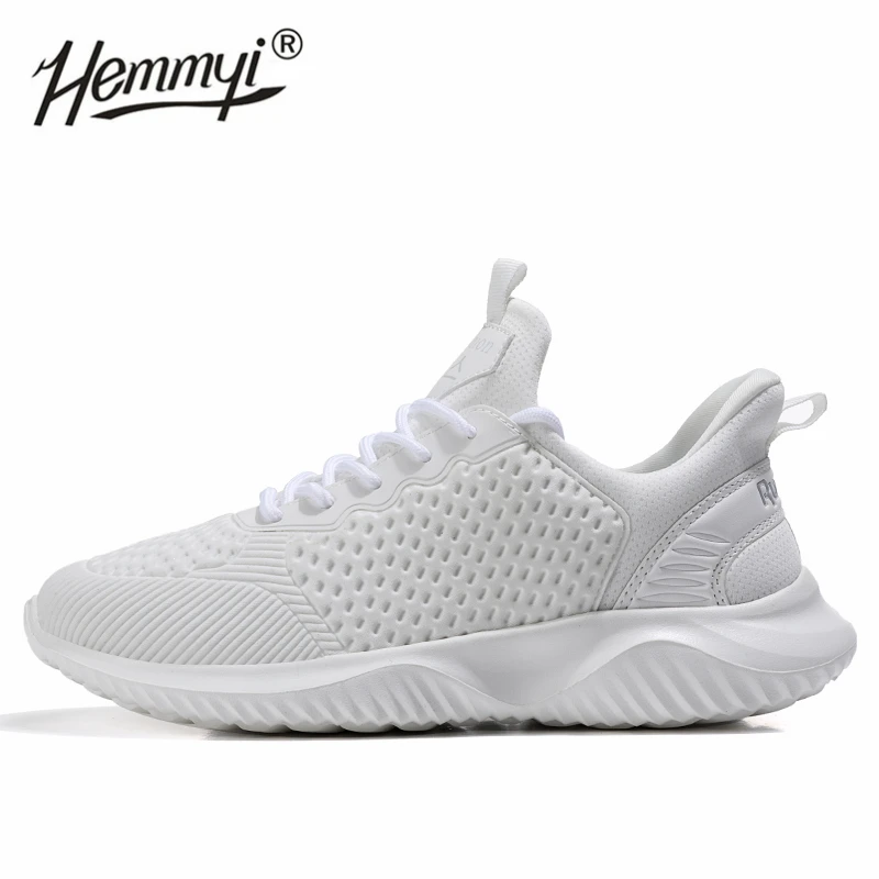 

Hemmyi 2019 High Quality Women Running Shoes Solid Black White Pink Breathable Comfortable Sneakers Light Soft Mesh Sport Shoes