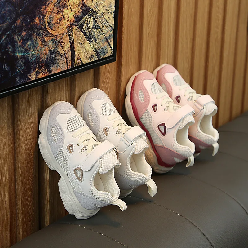 

2019 spring and summer new ins boys breathable mesh sports shoes boys and girls hollow running shoes