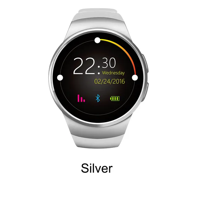 kw18 2g smart watch with sim card sync bluetooth 4.0 for ios android black