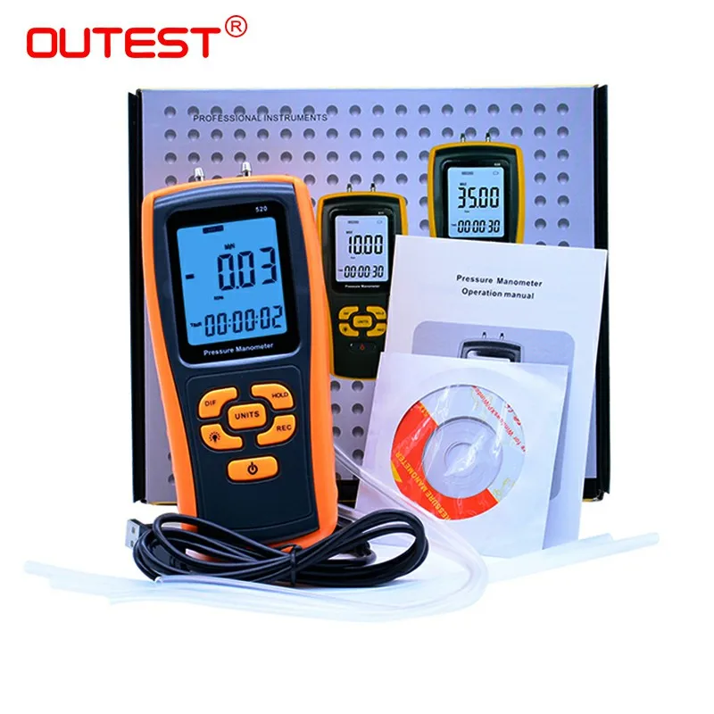 Digital Pressure Manometer GM520 150KPa Pressure manometer LCD display