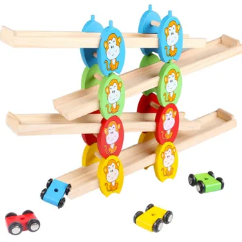 

Baby Gliding Vehicle Wooden Children Puzzle Early Childhood Toys Inertial Orbit Gliding Vehicle Toy Birthday Gift For Children