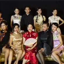 Развлечения show идолы Ожидаемые Женский Cheongsam Qipao 11 известные звезды костюм