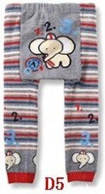 Штаны для малышей с милым рисунком штаны с рисунком панды и кроликов из мультфильма «Буша» длинные штаны в полоску для малышей, леггинсы штаны для маленьких мальчиков и девочек, одежда - Цвет: D5