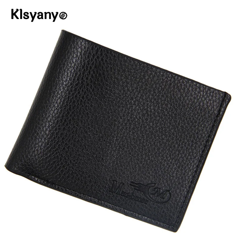 

Klsyanyo Leather Wallet Men Organizer Wallets Carteira Brand Vintage PU Leather Short Men's Wallet Purse With Card Holder