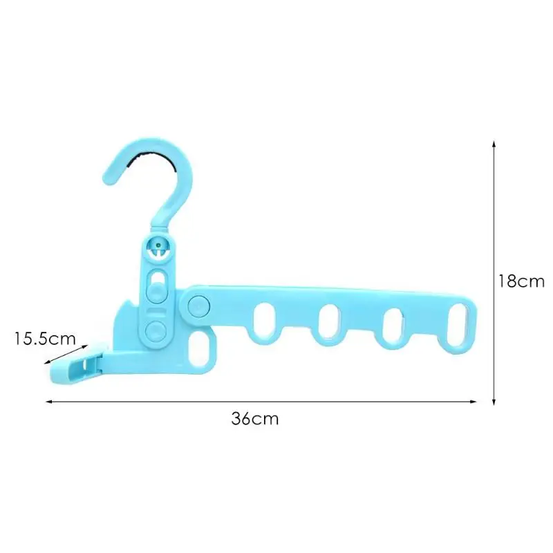 Универсальный складной 5 отверстий сушилка для одежды вешалка для рубашек Одежда Крюк Органайзер сохранить космическая Толстовка Органайзер