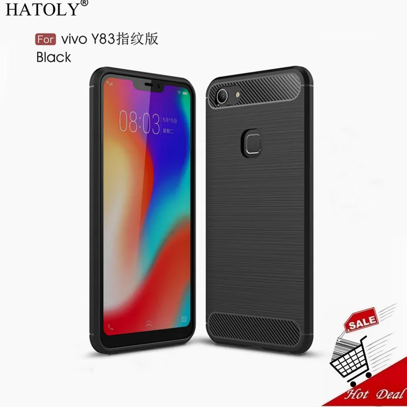 

HATOLY Case Vivo Y83 Rubber & Soft TPU Cover Vivo Y83 Fingerprint Version Carbon Fiber Case For Vivo Y83 Back Case Fundas 6.22