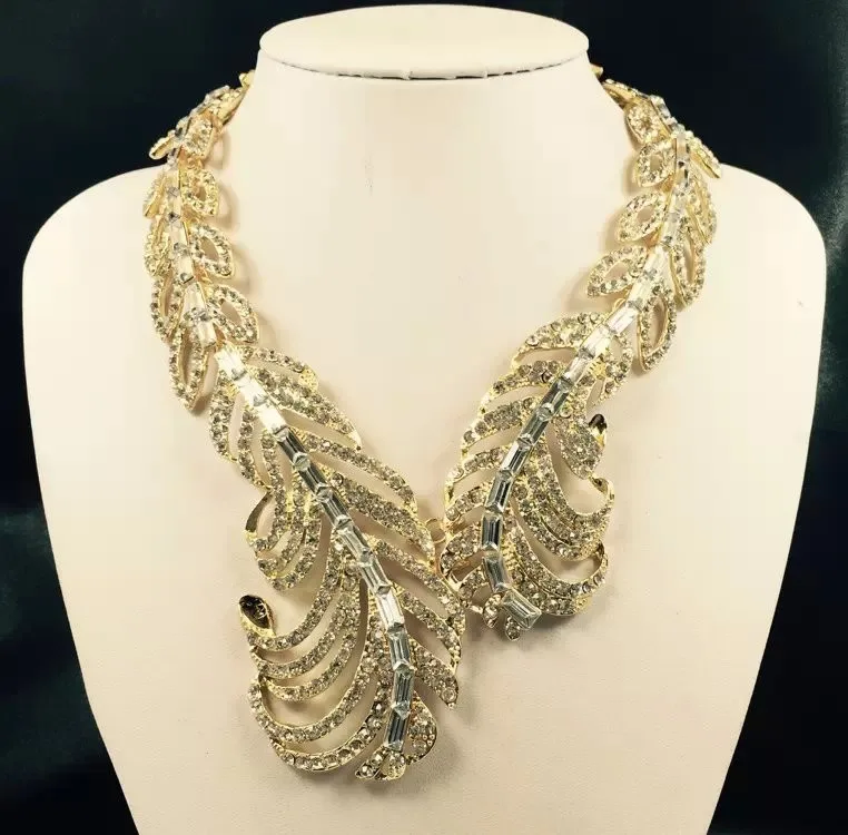 

Luxurious crystal top female necklace large costume necklace Party jewelry necklace statement jewelry N2159