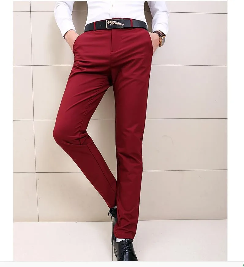 2016 Luxury Brand Straight Business Casual Men Pants High Quality ...