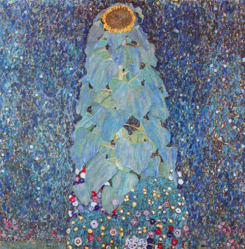

100%Handmade Excellent Oil painting Gustav Klimt - still life Sunflower canvas