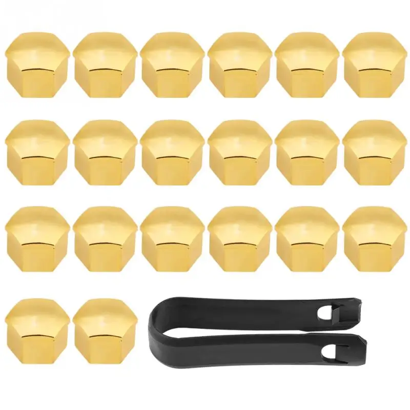 20pcs 17mm Universal Car Tyre Wheel Hub Covers Lug Nut Bolt Screw Cover