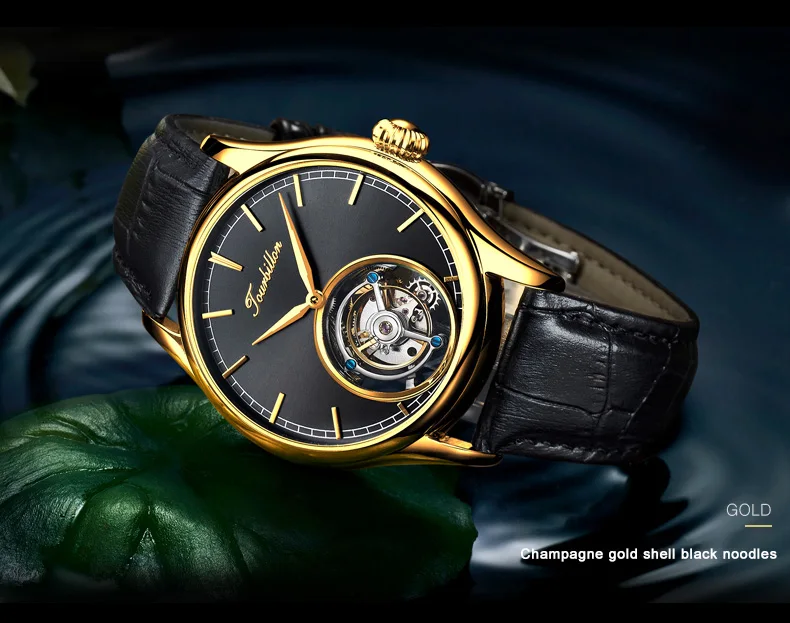 Бренд Luxruy, мужские наручные часы высокого класса, Мужские автоматические механические часы, полый кожаный ремень, турбийон, часы, Relogio Masculino