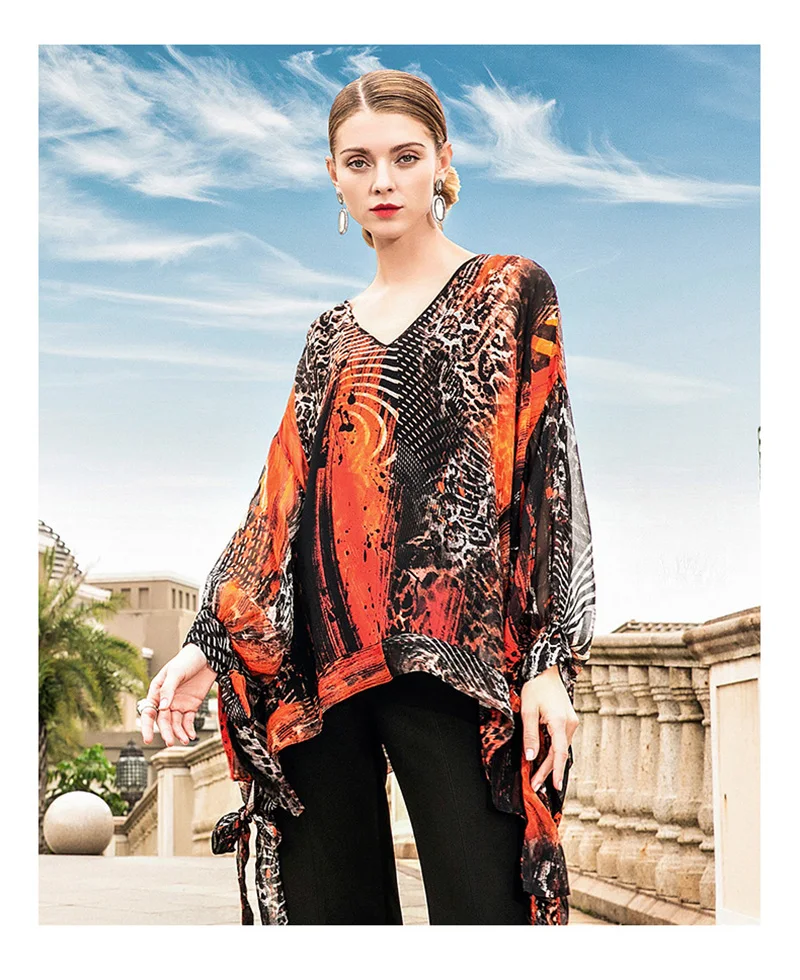 KAMIYING 2019 новый стиль 100% шелк тутового шелкопряда с длинным рукавом шелковая рубашка Большой размер женская блузка Солнцезащитная рубашка