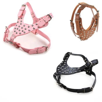 

Cool Pet Rivets Vest Harnesses Pet Dog Leads Chest Straps Small Pet Basic Halter Harnesses safe Dog Prouduct