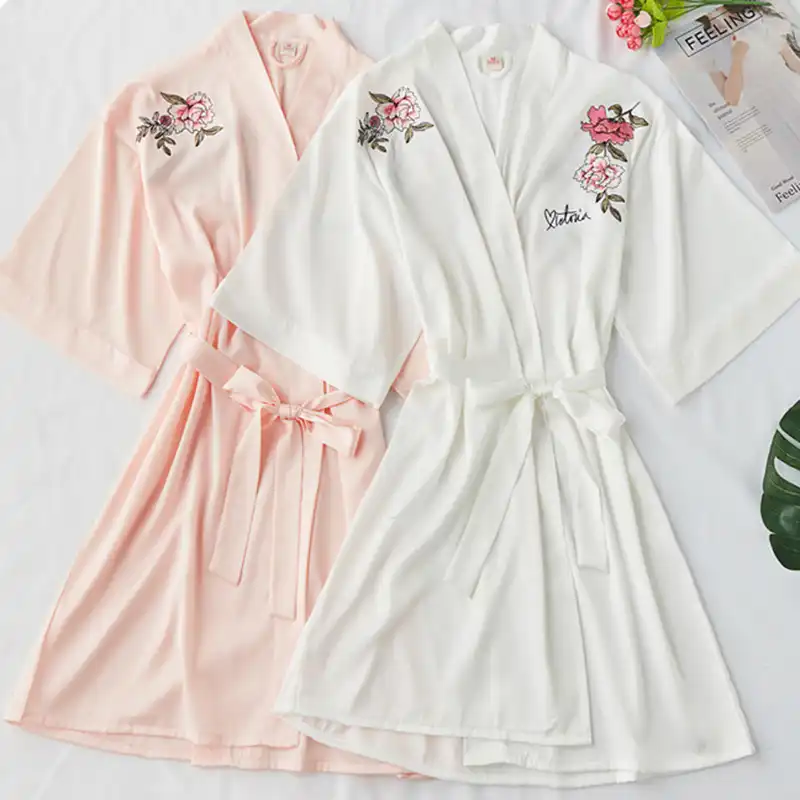 bridesmaid dressing gowns silk