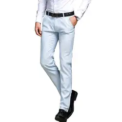 2018 Весна и лето новый для мужчин's Бизнес повседневные штаны для мужчин модные прямые брюки от костюма Размеры 29-33 34 35 36 38