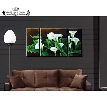 

1Set/3PCs Colorful tulip flower Canvas Painting Home Decor Wall Pictures For Living Room Frameless painting by numbers
