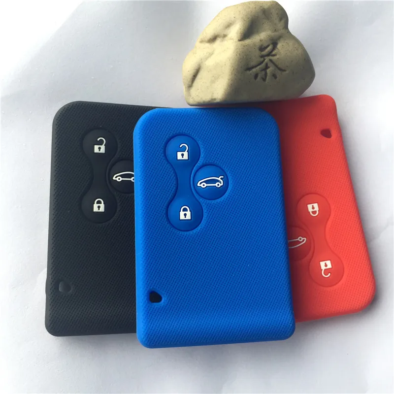 Silicone Rubber Car Key Card Shell Case Cover For Renault Clio Megane Grand Scenic 3 Button Car Key Cover Case Car Key Case Cover Rubber Car Key Coversbutton Car Key Aliexpress