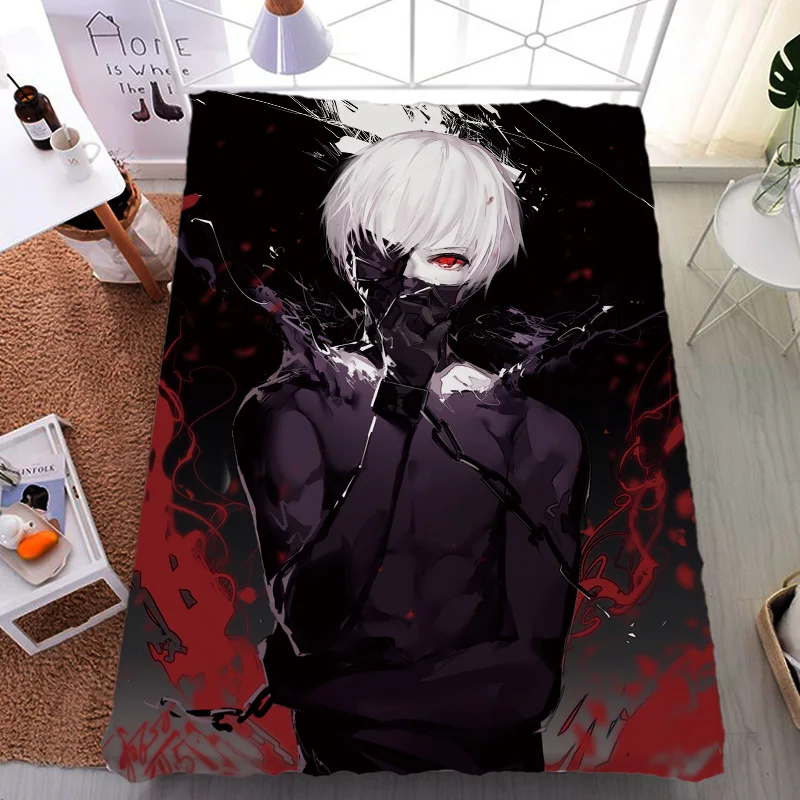 Обновление сентября японское аниме Токийский Гуль Kaneki Кен& Kirishima Toka постельное белье из молочного волокна и фланелевое одеяло летнее одеяло 150x200